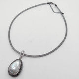 YYGEM 19'' 24x31MM Nucleated Flameball Baroque Pearl Pendant Necklace
