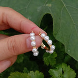 YYGEM 25mm Freshwater Cultured Pearl Hoop Earrings