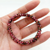 Natural Tourmaline Stretch Elastic Bracelet Gemstone Jewelry