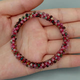 Natural Tourmaline Stretch Elastic Bracelet Gemstone Jewelry