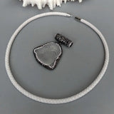 Clear Quartz Buddha Pendant Rhinestone Choker Necklace
