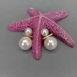Cream Sea Shell Pearl Stud Earrings 8.5mm-14mm
