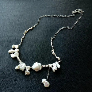 Freshwater Keshi Pearl Choker Necklace