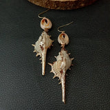 YYGEM Bohemian Ocean Beach Cowrie Shell Drop Earrings