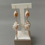 YYGEM Bohemian Ocean Beach Cowrie Shell Drop Earrings