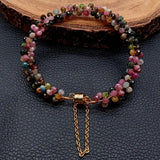 4mm Tourmaline Bangle Wrap Bracelet for Women