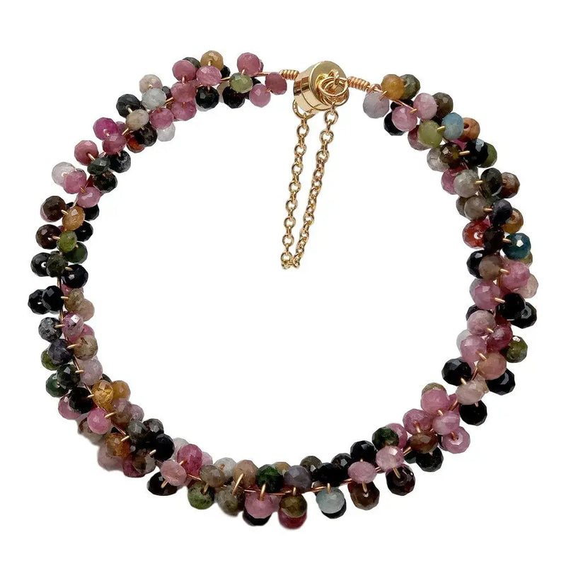 4mm Tourmaline Bangle Wrap Bracelet for Women