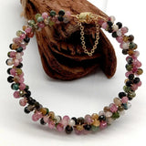 4mm Tourmaline Bangle Wrap Bracelet for Women