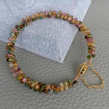 4mm Tourmaline Wrap Bangle Bracelet for Women