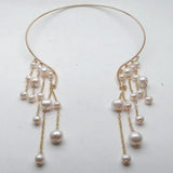 Natural Freshwater Pearl Electroplated Choker Necklace
