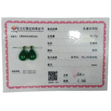 YYGEM Green Malachite Teardrop CZ Stud Earrings