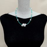 Green Amazonite Pearl Choker Necklace for Women