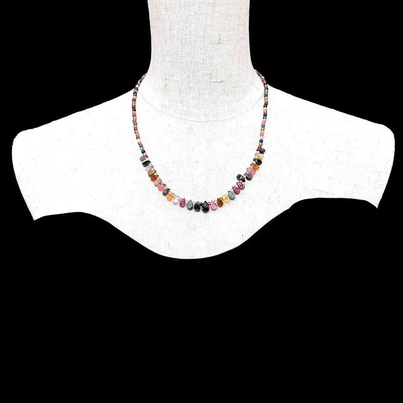 YYGEM Natural Tourmaline Choker Necklace Jewelry