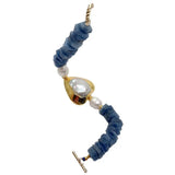 Kyanite Rough Reborn Pearl Bracelet