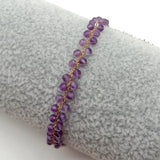 Faceted Amethyst Wrap Bracelet for Girls