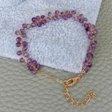 Faceted Amethyst Wrap Bracelet for Girls