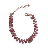 Pink Tourmaline Bracelet with Rose Filled Chain