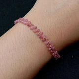 Pink Tourmaline Bracelet with Rose Filled Chain