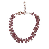 Pink Tourmaline Bracelet with Rose Filled Chain