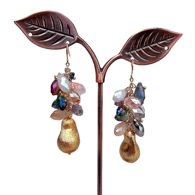 Teardrop Crystal Dangle Hook Earrings
