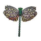 Dragonfly CZ Micro Pave Gunmetal Plated Animal Brooch