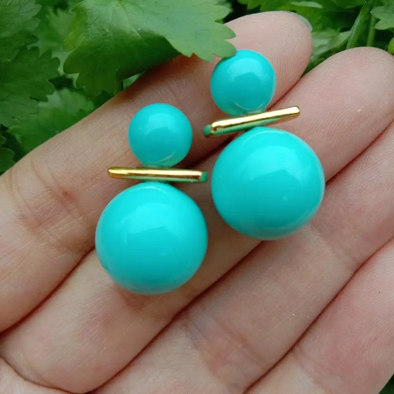 8.5mm-14mm Sea Shell Pearl Round Stud Earrings