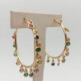 YYGEM Flameball Baroque Pearl Chandelier Earrings