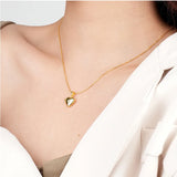 925 Sterling Silver Necklace Love Heart Photo Frame Pendant Couple Gift