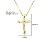 925 Silver Cross Pendant Necklace for Women Girls Clavicle Chain Gift