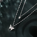 Butterfly Necklace for Women Zircon Collarbone Chains Jewelry