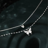 Butterfly Necklace for Women Zircon Collarbone Chains Jewelry