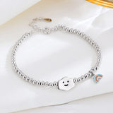 Cloud Rainbow Bracelet 925 Sterling Silver Girls Chain Hip Hop Christmas Gift