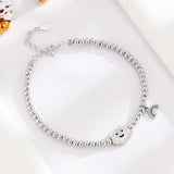 Cloud Rainbow Bracelet 925 Sterling Silver Girls Chain Hip Hop Christmas Gift