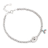 Cloud Rainbow Bracelet 925 Sterling Silver Girls Chain Hip Hop Christmas Gift