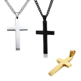 Multicolor Cross Pendant Necklace Men Titanium Steel Jewelry