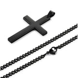 Multicolor Cross Pendant Necklace Men Titanium Steel Jewelry