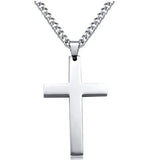 Multicolor Cross Pendant Necklace Men Titanium Steel Jewelry