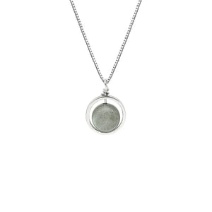 Moonstone 925 Silver Pendant Necklace for Women Box Chain Gift