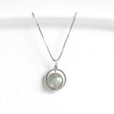 Moonstone 925 Silver Pendant Necklace for Women Box Chain Gift