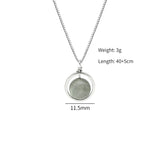 Moonstone 925 Silver Pendant Necklace for Women Box Chain Gift