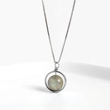 Moonstone 925 Silver Pendant Necklace for Women Box Chain Gift