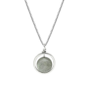 Moonstone Necklace 925 Silver Pendant for Women
