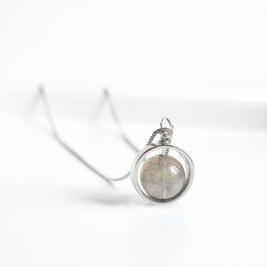 Moonstone Necklace 925 Silver Pendant for Women