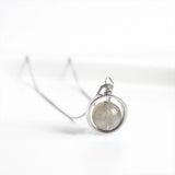 Moonstone Necklace 925 Silver Pendant for Women