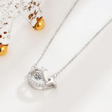 YYSUNNY Small Dolphin Pendant Necklace Sterling Silver 925 Women Girls Jewelry