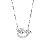 YYSUNNY Small Dolphin Pendant Necklace Sterling Silver 925 Women Girls Jewelry
