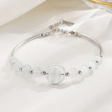 YYSUNNY Opal Bracelet 925 Sterling Silver Bangle Jewelry Gift
