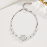 YYSUNNY Opal Bracelet 925 Sterling Silver Bangle Jewelry Gift