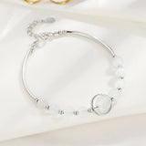 YYSUNNY Opal Bracelet 925 Sterling Silver Bangle Jewelry Gift