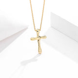 925 Silver Cross Zircon Pendant Necklace Christmas Gift